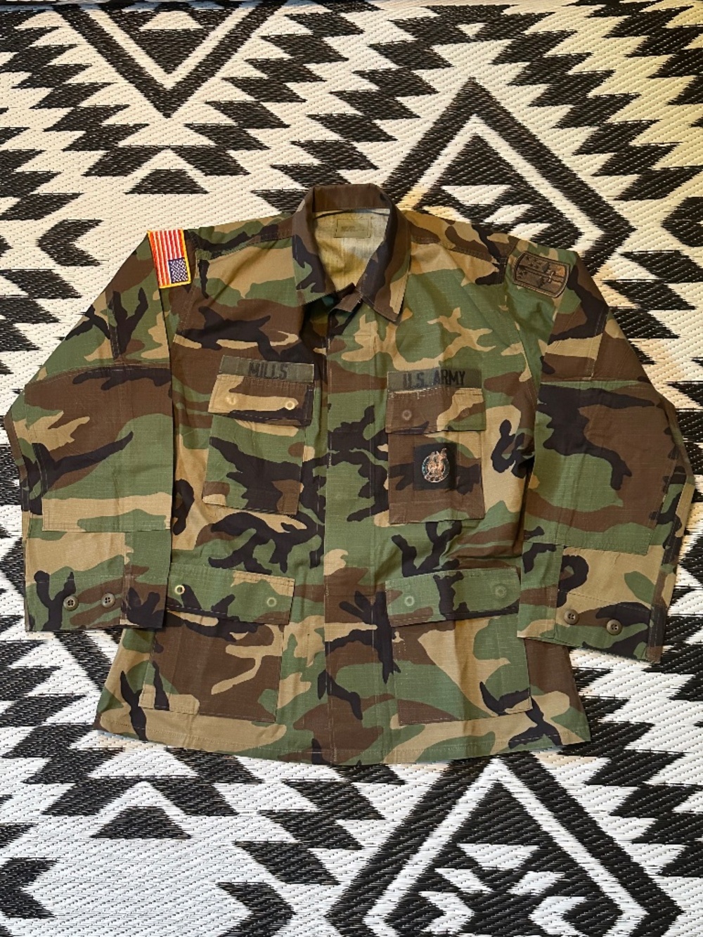US Army Combat Uniform Recruiter Camo Patched Jacket